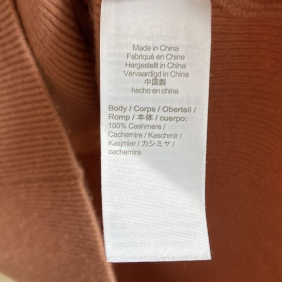 J. Crew Cashmere ribbed crewneck sweater (Sz XL) Muted Pink Bell Sleeve V-Neck - Picture 8 of 13